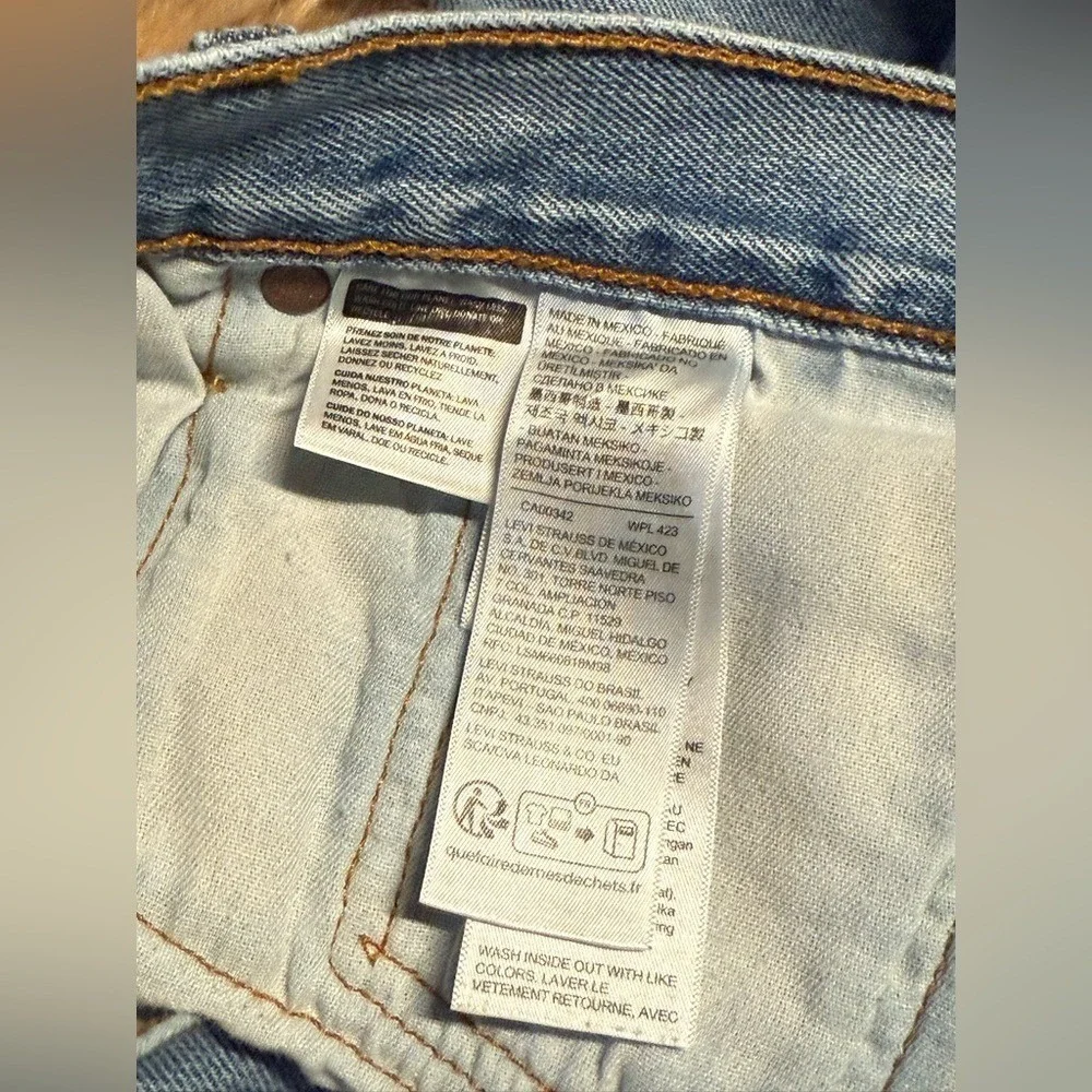 Levi's 501‎ Original Jeans 38x32 Button Fly Straight Leg Blue Denim